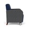Lesro Siena Guest Chair w/ Front Casters, Walnut Legs, MD Ink Back, MD Ink Seat, RS Echo Panels SN1101 - alternate 2